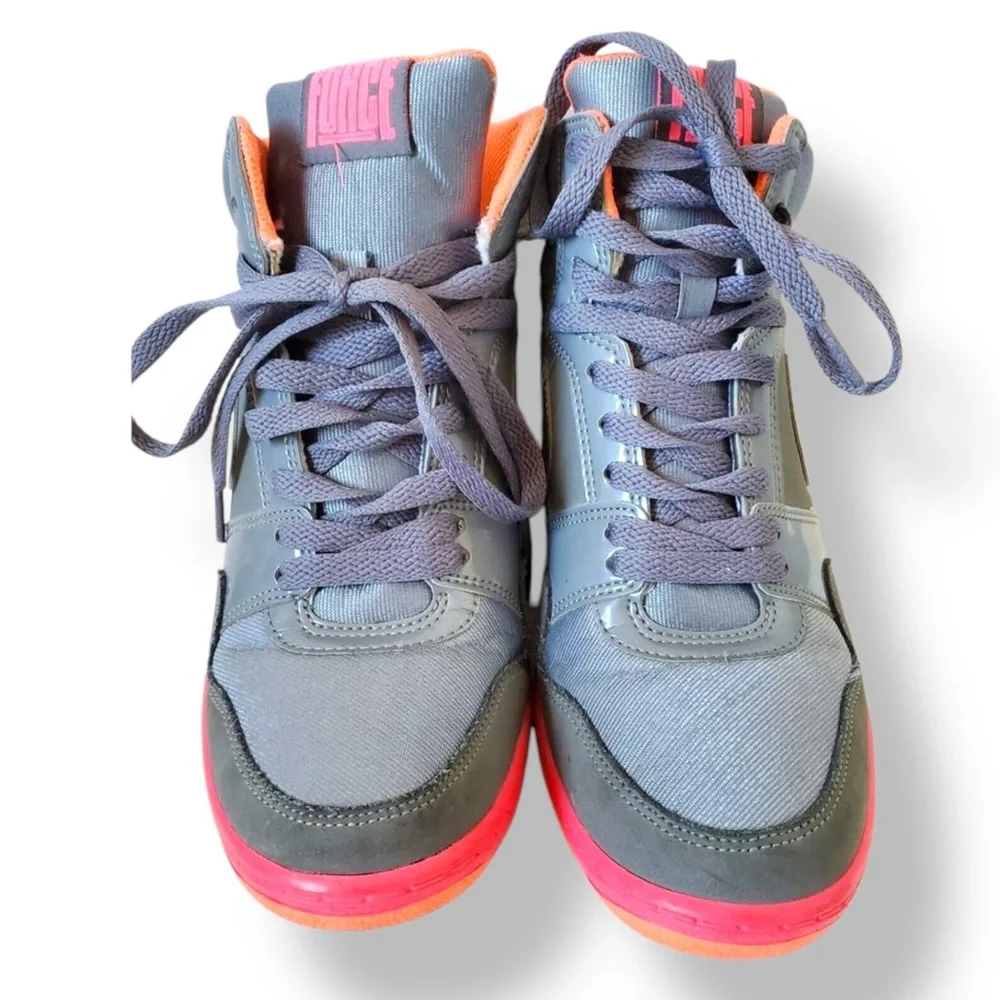 NIKE Force Dunk Sky Hi Hidden Wedge Heel Gray - Picture 3 of 13